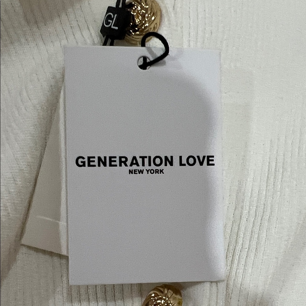Generation Love White Sweater with Gold Buttons - Picture 2 of 5